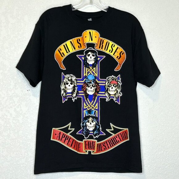 Men's Gun N Roses Appetite For Destruction Medium Black Short Sleeve T-shirt - Picture 4 of 8